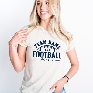 Voetbalmoeder Aangepast Team Navy op Haverkleur Tri-Blend Shirt