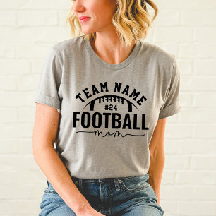 Voetbalmoeder aangepast team zwart op grijs Tri-Blend shirt