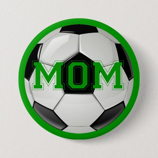 Voetbalmoeder Aangepaste Kleuren Ronde Button 7,6 Cm (Voorkant)