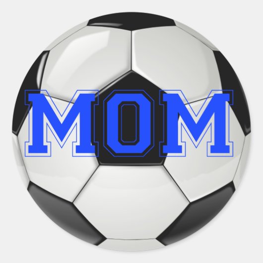 Voetbalmoeder Aangepaste Kleuren Ronde Sticker (Voorkant)