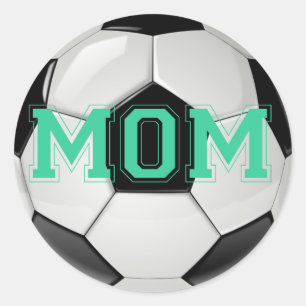 Voetbalmoeder Aangepaste Kleuren Ronde Sticker