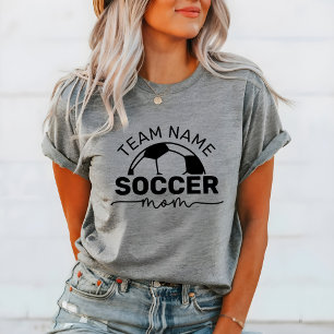 Voetbalmoeder Aangepaste Teamnaam Nummer Grijs Tri-Blend Shirt