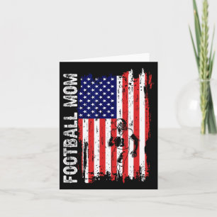 Voetbalmoeder Amerikaanse vlag Patriottische moede Kaart