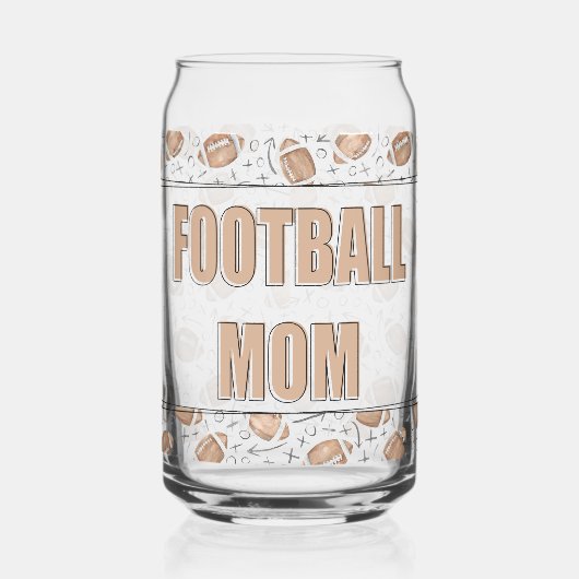 Voetbalmoeder Blikvorm Glas (Links)