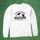 Voetbalmoeder Custom Team Wit Lange Mouwen Tri-Blend Shirt