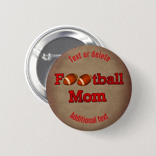 Voetbalmoeder Cute Persoonlijk Ronde Button 5,7 Cm (Voorkant /achterkant)