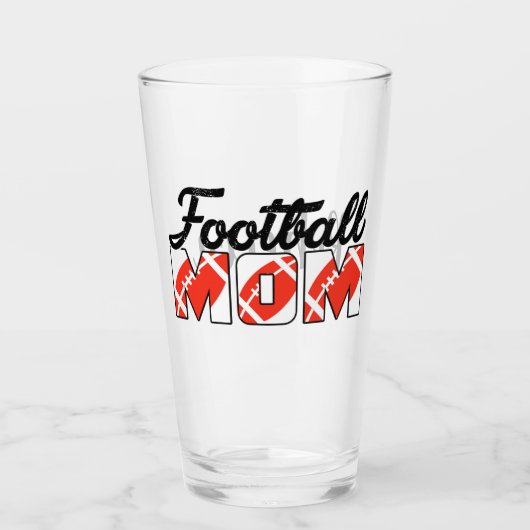 Voetbalmoeder en naam glas (Voorkant)