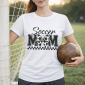 Voetbalmoeder Geruite Strik T-shirt