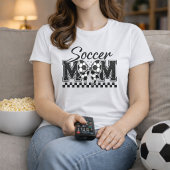 Voetbalmoeder Geruite Strik T-shirt