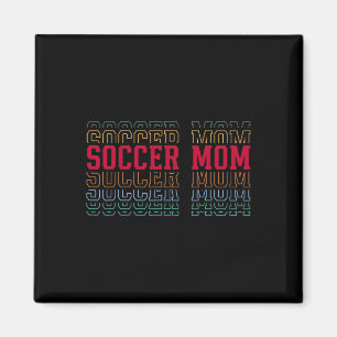Voetbalmoeder Grappige Gelaagde Tekst Moeder Mama  Magneet