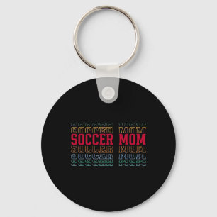 Voetbalmoeder Grappige Gelaagde Tekst Moeder Mama Sleutelhanger