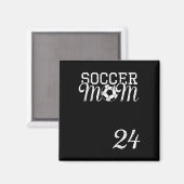 Voetbalmoeder Jersey Nummer 24 Favoriete Speler #2 Magneet (Voorkant / Achterkant)