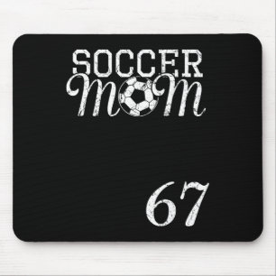 Voetbalmoeder Jersey Nummer 67 Favoriete Speler #6 Muismat