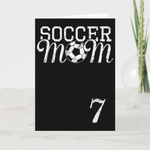 Voetbalmoeder Jersey Nummer 7 Favoriete Speler #7 Kaart