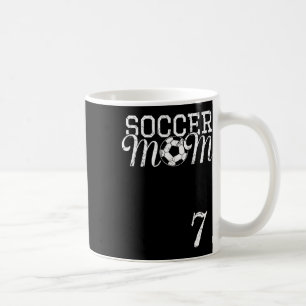 Voetbalmoeder Jersey Nummer 7 Favoriete Speler #7 Koffiemok