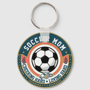 Voetbalmoeder Juichend Verliefd Sleutelhanger