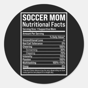 Voetbalmoeder Lam Mama Voedingsfeiten Grappige Moe Ronde Sticker