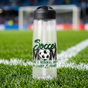Voetbalmoeder Luider Trots Speldag Groen Hart Waterfles