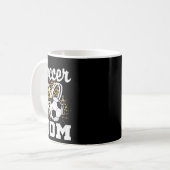 Voetbalmoeder Luipaard Hart Koffiemok (Voorkant links)