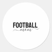 Voetbalmoeder modern script ronde sticker (Voorkant)
