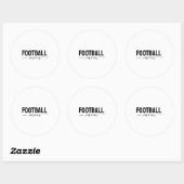Voetbalmoeder modern script ronde sticker (Vel)