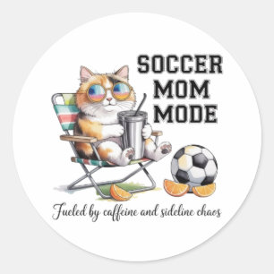 Voetbalmoeder Modus Kat Sticker - Grappige Zijlijn