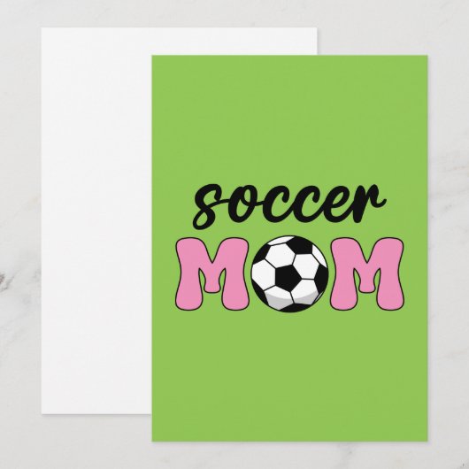 Voetbalmoeder Moederdag Feestdagenkaart (Voorkant / Achterkant)