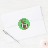 Voetbalmoeder nummer met naam Brown Ronde Sticker (Envelop)