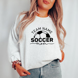 Voetbalmoeder op maat team asgrijze sweatshirt