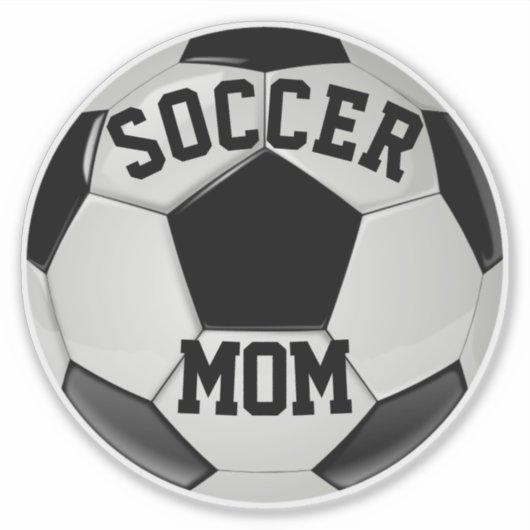 Voetbalmoeder Realistische Voetbal Sticker (Voorkant)
