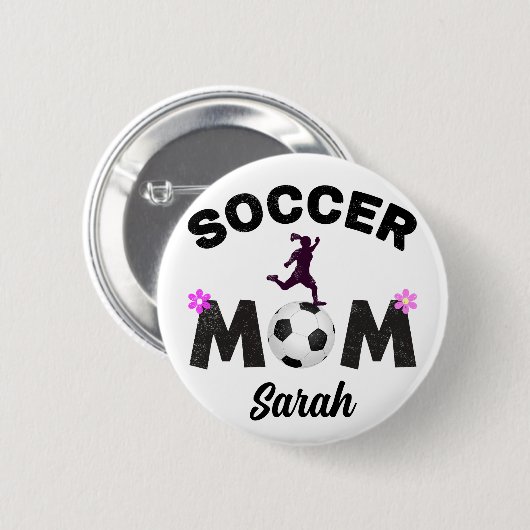 Voetbalmoeder Ronde Button 5,7 Cm (Voorkant /achterkant)