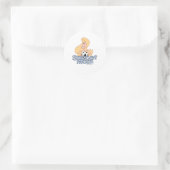 Voetbalmoeder Ronde Sticker (Tas)