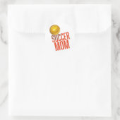 Voetbalmoeder Ronde Sticker (Tas)