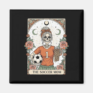 Voetbalmoeder Skelet Tarotkaart Voetbal Mama Moede Magneet