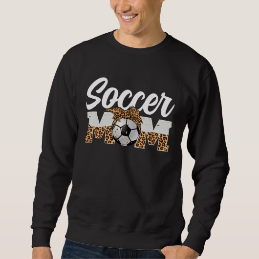 Voetbalmoeder Speldag Vrouwen Luipaard Moederdag Trui (Voorkant)