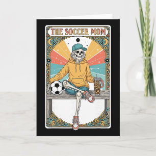 Voetbalmoeder Tarotkaart Skeletkoffie Byll Zijlijn Kaart
