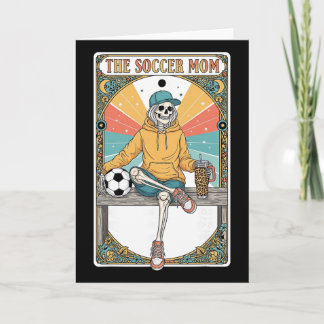 Voetbalmoeder Tarotkaart Skeletkoffie Byll Zijlijn Kaart