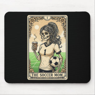 Voetbalmoeder Tarotkaart Vintage Halloween Voetbal Muismat