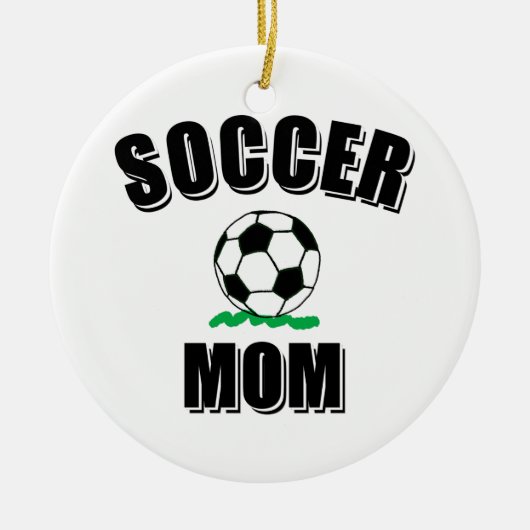 Voetbalmoeder Tekening En Tekst Keramisch Ornament (Voorkant)