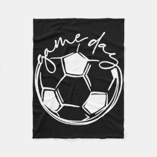 Voetbalmoeder van sportieve ouders op speeldag fleece deken