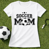 Voetbalmoeder Varsity-stijl met bal T-shirt