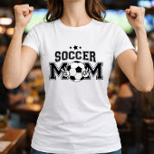 Voetbalmoeder Varsity-stijl met bal T-shirt