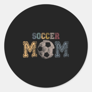 Voetbalmoeder Vintage Retro Kleding Lieve Mama Voe Ronde Sticker