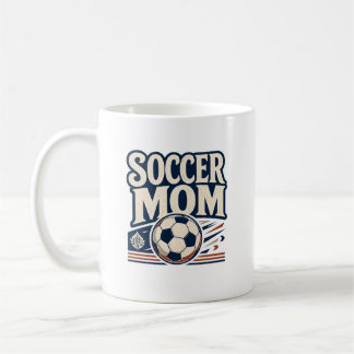 Voetbalmoeder Vintage Voetbalmoeder Voetbalfan Cad Koffiemok