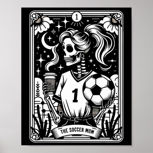 Voetbalmoeder Voetbal Mam Tarotkaart _1 Poster (Voorkant)