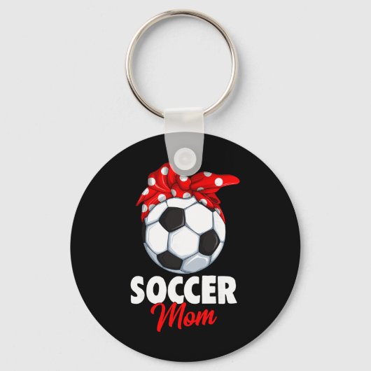 Voetbalmoeder Vrouwen Sleutelhanger (Voorkant)
