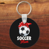 Voetbalmoeder Vrouwen Sleutelhanger (Voorkant)