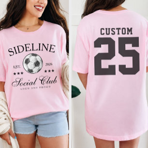 Voetbalmoeder zijlijn club, sport mama wedstrijd d t-shirt