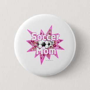 Voetbalmoederrozen Ronde Button 5,7 Cm