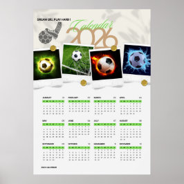 Voetbalmotivatie 2026 KALENDER Poster